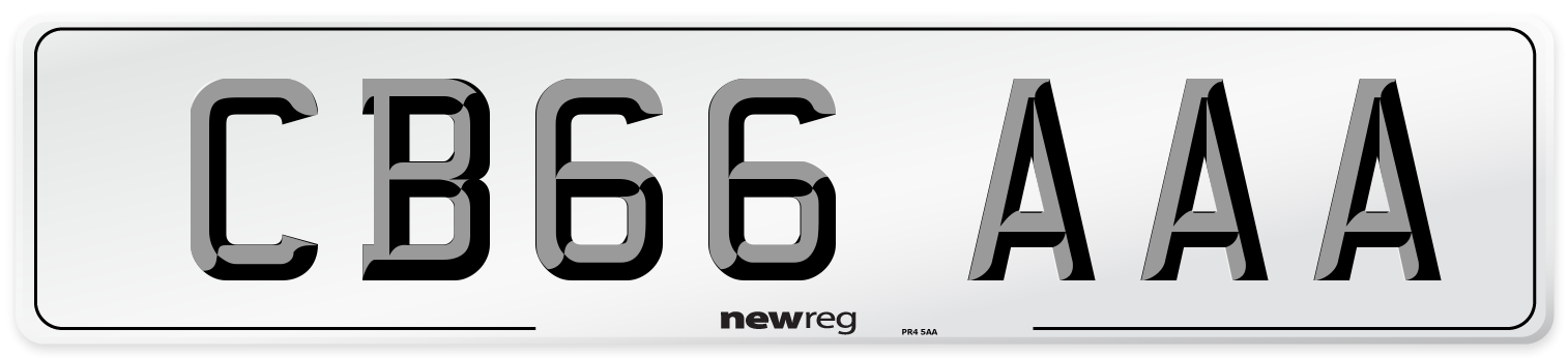 CB66 AAA Number Plate from New Reg